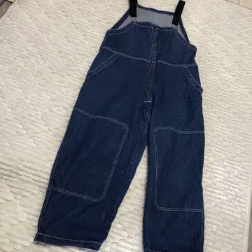 오버롤 더블니 데님 팬츠