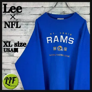 리 NFL USA제 자수 팀 로고 램스 맨투맨 블루 XL 4891