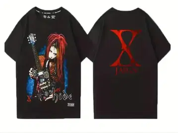 새상품 M L XL XJAPAN hide 프린트 티셔츠 블랙 남녀 공용