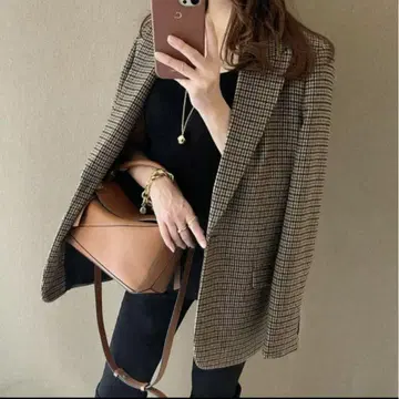 ZARA 체크 자켓
