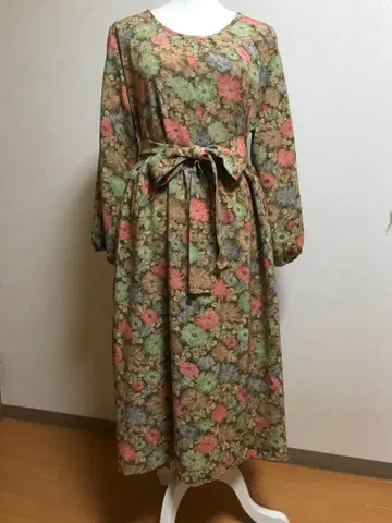 루즈핏 원피스 기모노 리메이크 코몬 베이지 계열