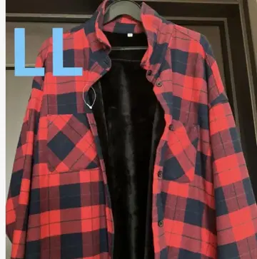 빨검 체크 플란넬 셔츠 LL 따뜻한