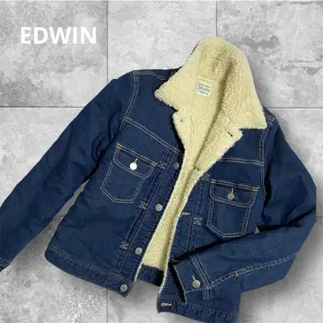 EDWIN 데님 자켓 보아 카라 부착 M