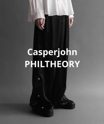 새상품 PHILTHEORY 2 tuck satin snap slacks