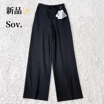 새상품 소브 Sov. 스트레이트 롱 팬츠 블랙 S 사이즈 슬랙스