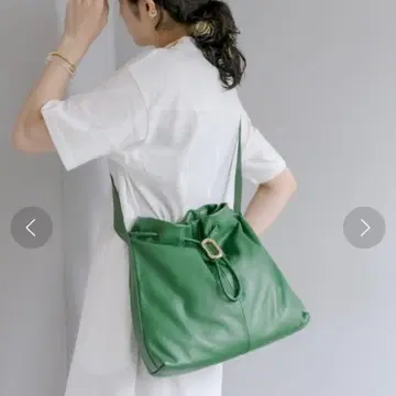 택 포함 새상품 이아파피요네 숄더백 복조리백 그린 L