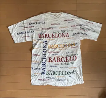 BARCELONA T셔츠 L 사이즈 화이트