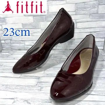 컨디션 최상 핏핏 포인티드 펌프스니커즈 와인 레드 23cm