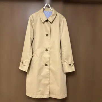 무인양품 베이지 버튼 달린 스텐카라 코트 L