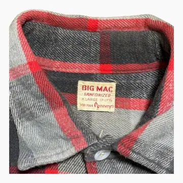 BIG MAC 빅맥 Penneys 체크 플란넬 셔츠 60s