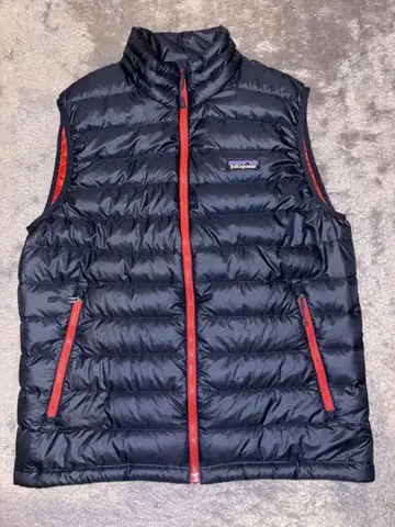 patagonia 다운 베스트 M 네이비/오렌지