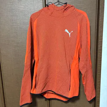 PUMA 푸마 남성용 오렌지 후디 후드티 원포인트 L 사이즈