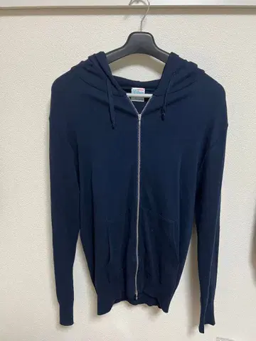 Letroyes 네이비 후드 부착 후드티 XL