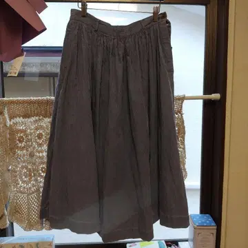 45R 개더 플레어 스커트