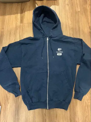 90s champion 인디언 헤드 지퍼 후드티 네이비 페이드