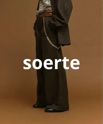 미사용품 완판 컬러 soerte 와이드 스트레이트 슬랙스 팬츠 사이즈 2