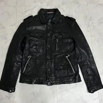 GUILD PRIME 밀리터리 가죽 자켓 포켓 블랙 1