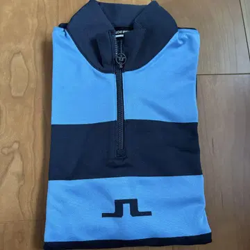 J.LINDEBERG 하이넥 하프 지퍼 트레이닝복 여성용 M 파랑 블랙