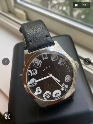 배터리 새상품급 마크제이콥스 손목시계 42mm 블랙 미스마크 상자 없음