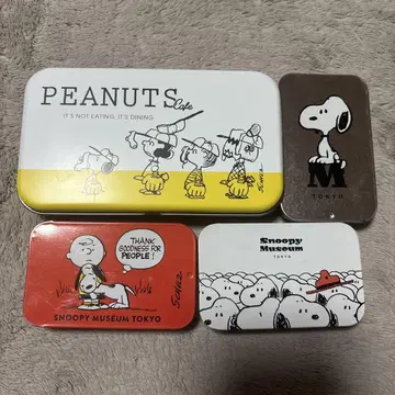 스누피 캐릭터 캔 4개 세트
