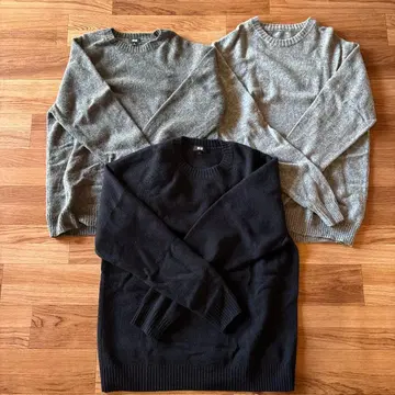 UNIQLO 니트 스웨터 2점, MUJI 1점 세트 XL