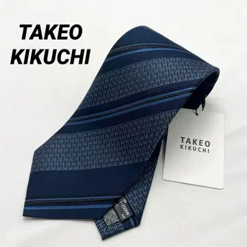 [미사용 새상품 (131)] 다케오 키쿠치 넥타이 솔리드 스트라이프 패턴