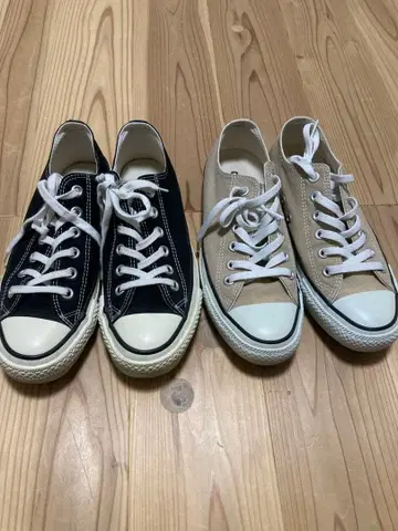 CONVERSE 올스타 스니커즈 2켤레 세트 (블랙, 일본제)