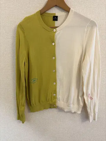 Paul smith 바이컬러 자수 긴팔 가디건