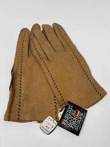 [ 미사용 새상품 ] 독일제 페카리 가죽 장갑 베이지 가죽 택 포함