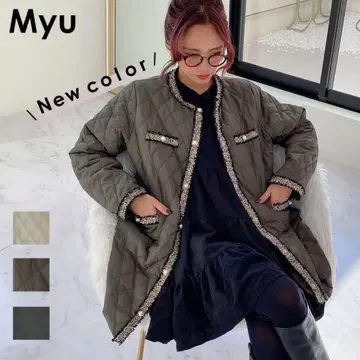 myu 퀼팅 오버코트
