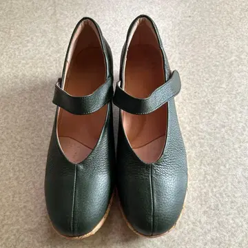 다크 그린 가죽 로퍼 25.0