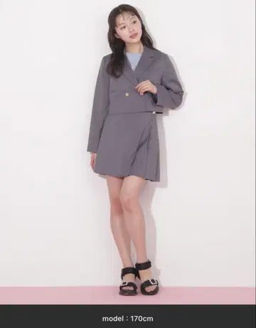 JILL by JILL STUART 린넨 느낌 합성섬유 수팅 치마바지