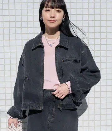 프릭스스토어 데님 집업 블루종