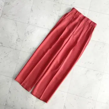새상품급 유나이티드 애로우즈 와이드 팬츠 여성용 빨간색 오렌지 S