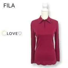FILA 셔츠 풀오버 긴팔 원포인트 스트레치 얇은 소재 k1