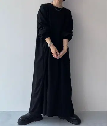 wee9s 슈퍼 루즈 라이트 스웨티 원피스 LONG