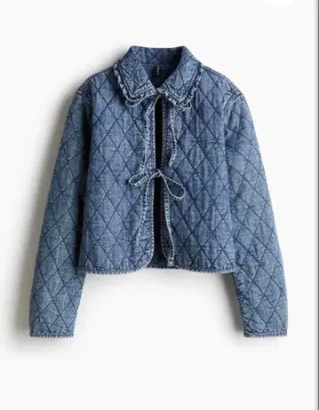H&M 데님 블루 퀼팅 자켓