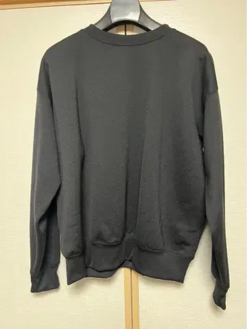 오라리 BAGGY POLYESTER SWEAT P/O 블랙