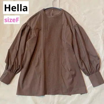 Hella 헤라 핀턱 블라우스 브라운 계열 프리 사이즈