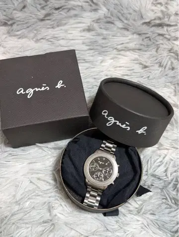 블랙 크로노그래프 손목시계 에네스베