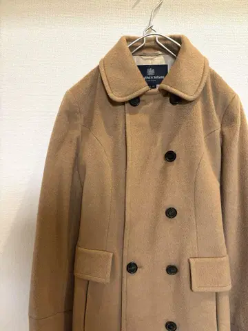 Aquascutum 베이지 캐시미어 100% 카멜 트렌치코트
