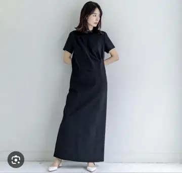 [ 새상품 ] deres 드레이프 드레스 블랙