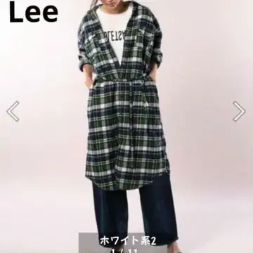 리 롱 워크 드레스 체크 셔츠 원피스  소재