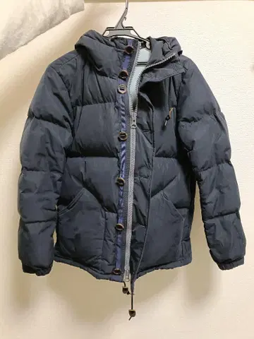 BEAMS 후드 부착 다운 자켓 M 네이비