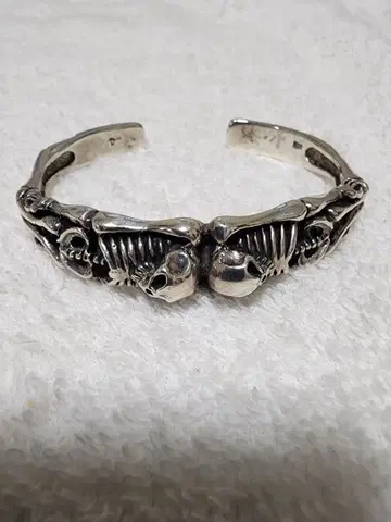 실버 Silver925 스컬 뱅글 중고