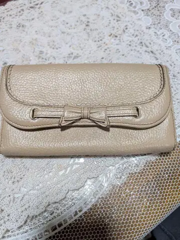 rebacca taylor 베이지 리본 장지갑