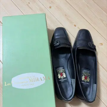 일본제 MIHAMA 블랙 가죽 로퍼 24