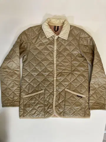 라벤햄 LAVENHAM 베이지 퀼팅 자켓 38 여성용