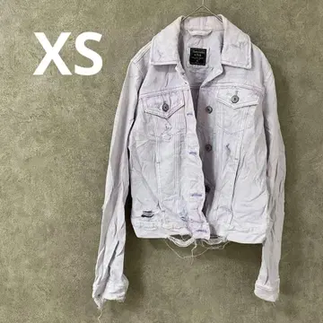 레어 Abercrombie & Fitch [ XS ] 연보라 데님 자켓