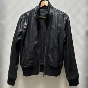 urban research 라무 가죽 자켓 더블 지퍼 블랙